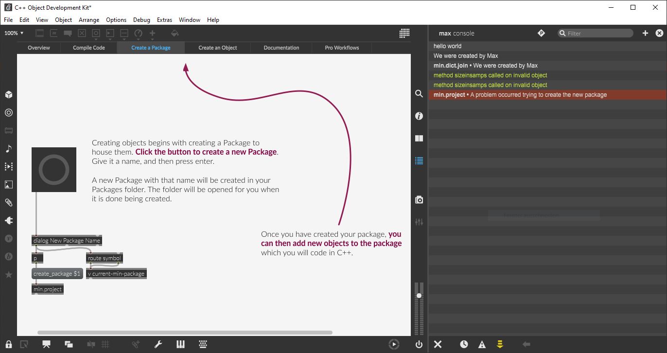 Create Package Problem in C++ Object Development Kit - Dev Forum ...
